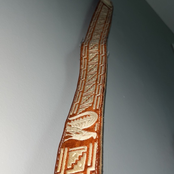 Perlman-Rocque Lemont IL Silver Trucking Buckle On A Made In Mexico Rooster Belt - Picture 3 of 9